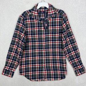 Vineyard Vines Flannel Workshirt Mens Medium New Button Up Plaid Herringbone